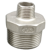 Raccord réducteur hexagonal mâle fileté SUS304 pour systèmes de climatisation/cuisine/salle de bain/ventilation et circulation de liquides OEM