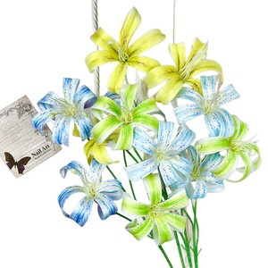 Ramo de Flores de Lirio Artificial, Decoraciones de Boda Hechas a Mano con Seda, Arreglo para Piso - Product Image 5