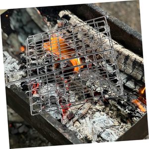 Panier de barbecue en acier inoxydable avec poignée en bois pour légumes, viande, fruits de mer, outil de barbecue pour le camping en plein air - Product Image 5