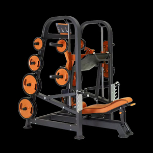 Máquina de gimnasio multifunción de acero para uso comercial con carga de placas, prensa de piernas inclinada de 45 grados - Product Image 2