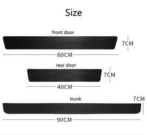 Boîte arrière pare-chocs 3D carbone Fiber voiture autocollant bricolage pâte protecteur bande <span class=keywords><strong>seuil</strong></span> <span class=keywords><strong>de</strong></span> <span class=keywords><strong>porte</strong></span> pour accessoires <span class=keywords><strong>de</strong></span> voiture - Product Image 3