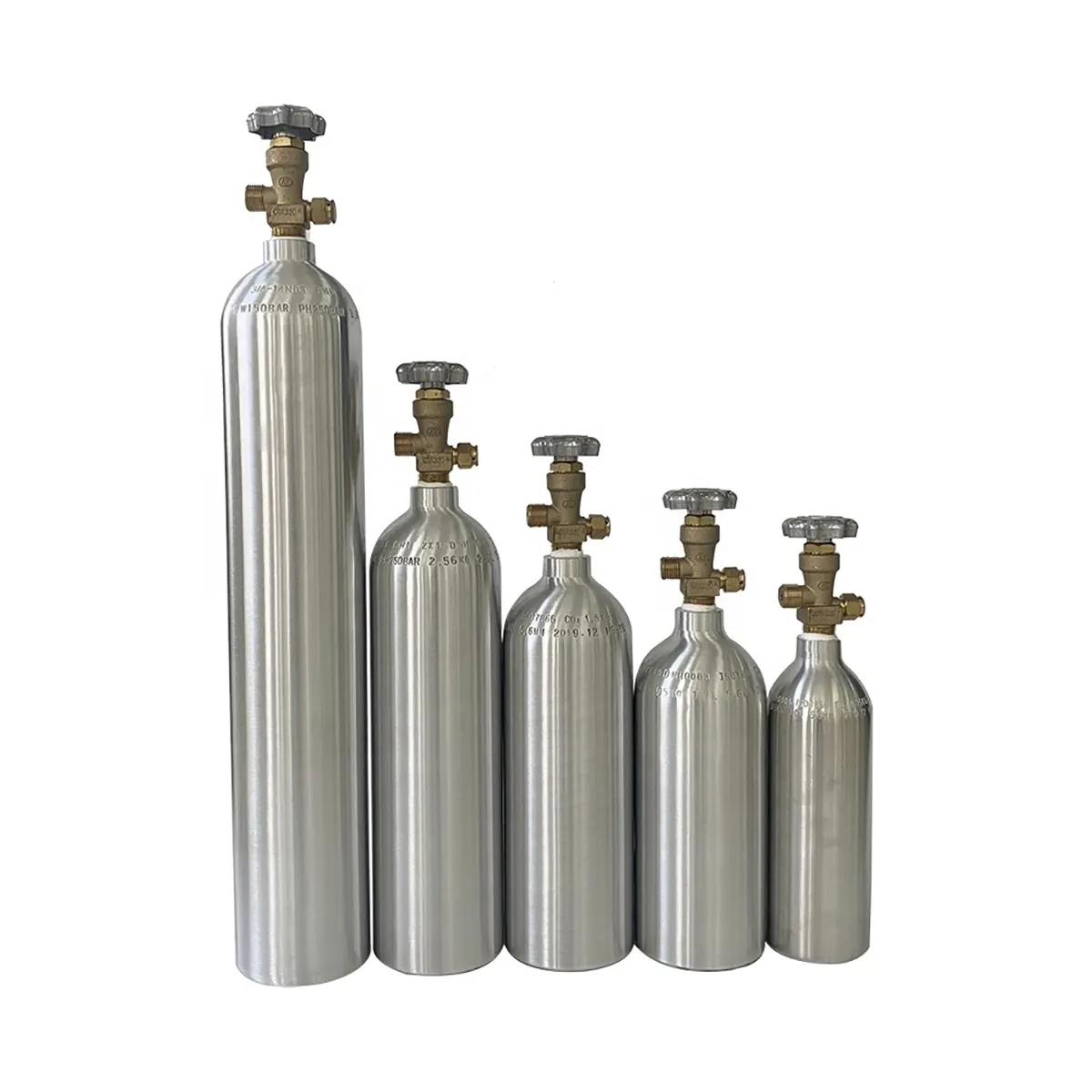 Alta pressão gás cilindro alumínio cilindro food grade com fábrica preço