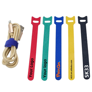 Özel logo baskılı, çift taraflı baskılı, kendinden kilitlemeli cırt cırtlı kablo bağı, sıkıştırma kayışları, cırt cırtlı bantlar - Product Image 1