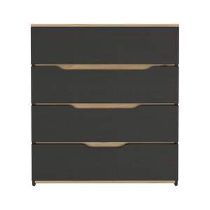 DB Superior Top 35 \ "H Commode à tiroirs en métal quatre tiroirs en noir/chêne clair pour chambre ou salon meubles de maison - Product Image 3