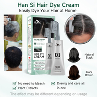 Crème colorante capillaire bio sans ammoniaque, couvrance racines noires, sans PPD, stick colorant capillaire en plastique, qualité supérieure OEM