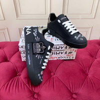 Chaussures décontractées pour hommes de marque de créateur, en cuir véritable, avec empiècements peints à la main et clous décoratifs, talon surélevé