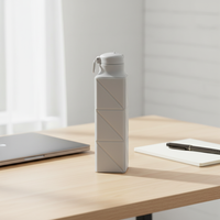 Bouteille d'eau pliable de qualité alimentaire, écologique, pour l'extérieur, vente en gros