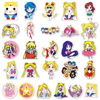 51 Uds decoración directa de fábrica portátil Ipad taza de agua troquelada autoadhesiva etiqueta adhesiva vinilo PVC Sailor Moon Anime pegatinas