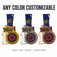 Medalla Deportiva de Metal Personalizada con Esmalte Cocido, Recuerdo de Competición con Logotipo, OEM ODM, 12 Años de Experiencia en Fábrica, CE Prop65