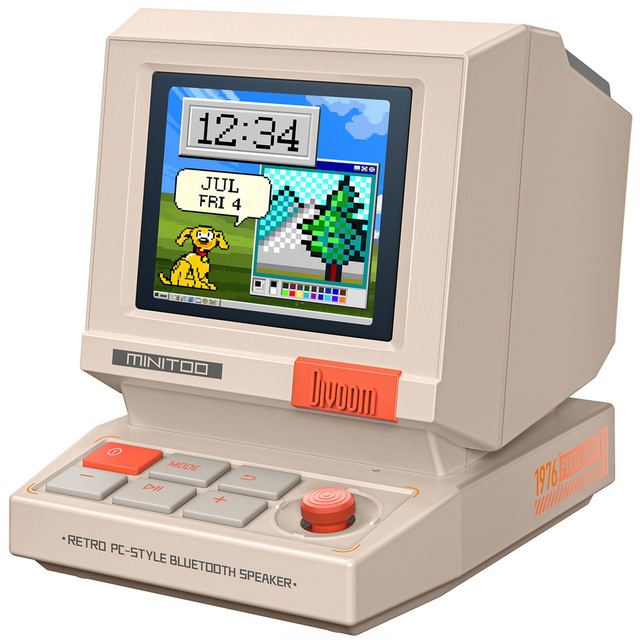 Divoom MiniToo Retro Speaker Portable Pixel Display Music Box Retro Computer Style Speaker Gift