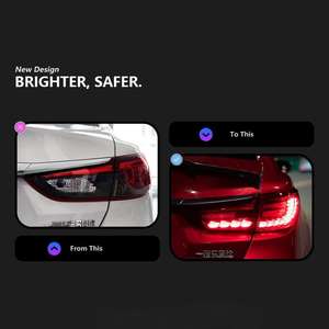 Luz Trasera LED para <span class=keywords><strong>Mazda</strong></span> <span class=keywords><strong>6</strong></span> Atenza 2012-2019, Luz de Freno Trasera Dinámica con Señal de Giro, Luz de Reversa con Lente Roja, Accesorio para Automóvil - Product Image 3
