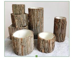 DIY Wood <b>Succulent</b> Vase Flower Bucket Bark <b>Pot</b> Floor Planter for Christmas Tree Home Garden Decoration - Product Image 2