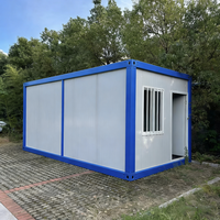 Conteneur de bureau mobile de 20 pieds, préfabriqué, en panneaux sandwich en acier respirant, moderne, à installation rapide, pour bâtiment de bureaux