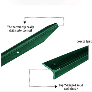 YC tiang pagar pertanian yang dapat disesuaikan, tiang logam pagar pertanian murah anti karat tahan air mudah dipasang berbentuk Y - Product Image 1