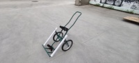 Chariot de golf pliable léger à 2 roues avec cadre stable pour le practice et le parcours