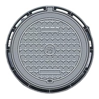 Couvercle de manhole en fonte robuste avec cadre antidérapant et antivol pour drainage des égouts