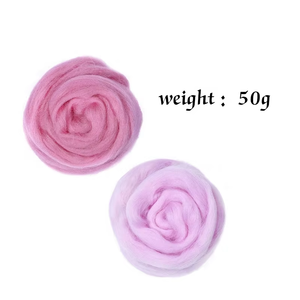 50g/bag <strong>Wool</strong> Roving 12 Gradual Pink Colors Needle Felting <strong>Wool</strong> Fiber Hand Felting DIY <strong>Craft</strong> Felting <strong>Wool</strong> Materials - Product Image 2