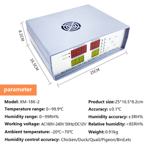 Controlador digital de temperatura y humedad para incubadora industrial Controlador automático para incubadora industrial - Product Image 6