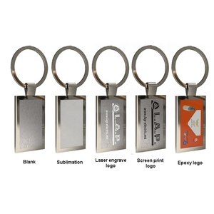 พวงกุญแจโลหะรูปสี่เหลี่ยมผืนผ้า  สำหรับทำพวงกุญแจโลหะเปล่า - Product Image 1