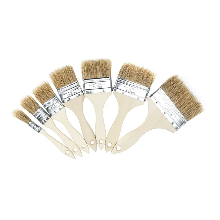 Quality Assurance Hot Selling Low Price 1"-4" Wall Paint Brush With Wooden Handle For Wall Paint Brush