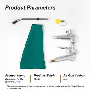Pistolet à poussière pneumatique à double <span class=keywords><strong>action</strong></span> IMBOT avec buse courte en métal, outil de nettoyage, pistolet à air avec <span class=keywords><strong>sac</strong></span> à poussière - Product Image 2