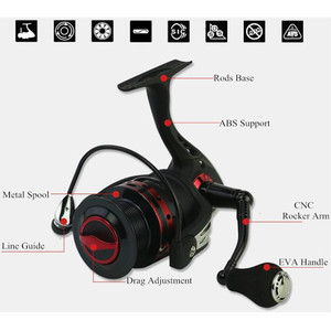 Nuevo 5,2: 1 14BB CNC Rock Wheel agua salada y Pesca de carpa carrete giratorio para River Lake Stream Fishing - Product Image 5