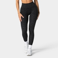 Celana Yoga Motif Leopard Pinggang Tinggi untuk Wanita; Legging Fitness Tanpa Jahitan, Pengencang Perut, dan Pas Badan