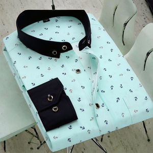 Chemise décontractée à manches longues pour homme en satin de haute qualité, motif écossais et floral, style vintage, idéale pour le travail et les occasions professionnelles, collection printemps - Product Image 3