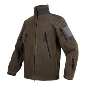 Veste polaire chaude pour homme DFFJ305, gris, noir, marron, bleu, multi-poches, chasse, extérieur, automne, printemps - Product Image 1