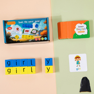 Hoye Craft Tùy Chỉnh Học Tập Từ Tiếng Anh Công Cụ Bằng Gỗ Bảng Chữ Cái Khối Đánh vần Từ - Product Image 5