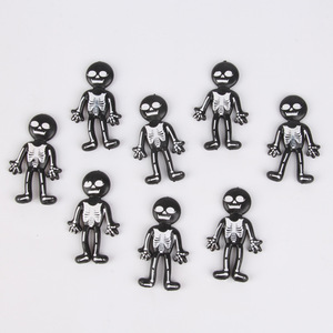 High Quality Novelty TPR Halloween Skeleton Black Doll Soft Slow Rebound Stretch <b>Squeeze</b> Stress Relief Squishy Toys for Kids - Product Image 6
