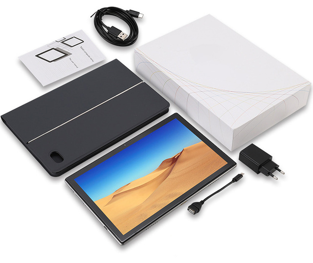 2 in 1 Tablet 10.1 Inch Android 11.0 Tablets 64GB/128GB ROM Dual 4G Cellular with Keyboard Pc Tablets