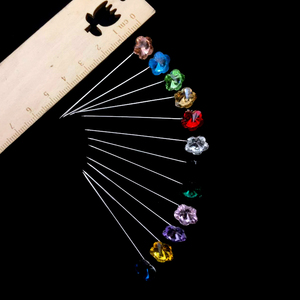Nouveau <span class=keywords><strong>fantaisie</strong></span> personnalisé fleur cristal motif longue aiguille broche broche multi-usages sécurité Hijab écharpe broches pour les femmes musulmanes cadeau de fête - Product Image 3