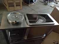 Table à paner électrique KFC pour cuisine commerciale 220V en acier inoxydable avec tamisage automatique de la poudre 0,12 kW Garantie 1 an