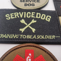 Écussons brodés auto-agrippants série chiens de service – Écussons personnalisés d'avertissement et décoratifs pour gilets et laisses de chien
