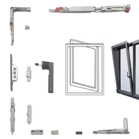 Accessoires de quincaillerie en aluminium de haute qualité Système d'inclinaison et de rotation pour fenêtre à battant en aluminium