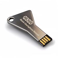 Flashdisk USB 3.0 Logam Bentuk Kunci Segitiga Baru Ultra Tipis Tahan Air Logo Kustom Hadiah Promosi Garansi 1 Tahun Cina