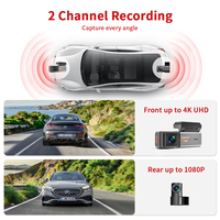 Caméra embarquée 4K avant et arrière Full HD, caméra de voiture, dashcam AI 4K, caméra étanche pour voiture