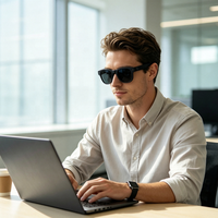 Lunettes Intelligentes Sans Fil Audio, Lunettes Meta avec Caméra, Prise de Vidéo, Chat Multilingue, Appel Mains Libres, Lecture Musicale