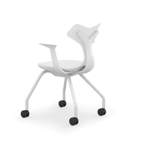 Chaise de bureau moderne GS-1830B pivotante avec siège réglable en hauteur, accoudoirs en PP, base en métal, pieds en fer, roulettes, mobilier commercial