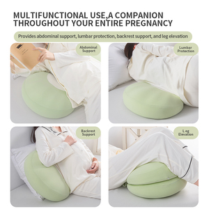 Oreiller de grossesse ergonomique multifonctionnel en mousse à mémoire de forme pour femmes enceintes dormeuses sur le côté - Product Image 6