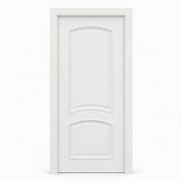 Porte intérieure peinte en blanc, design arqué à 2 panneaux, panneaux moulurés encastrés, porte classique, taille personnalisée pour la maison