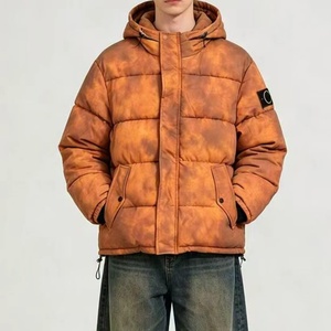 Veste d'hiver de luxe pour homme, style décontracté, vintage, ample, hip-hop, streetwear, chaude, douillette, à capuche, zippée, coupe-vent - Product Image 1