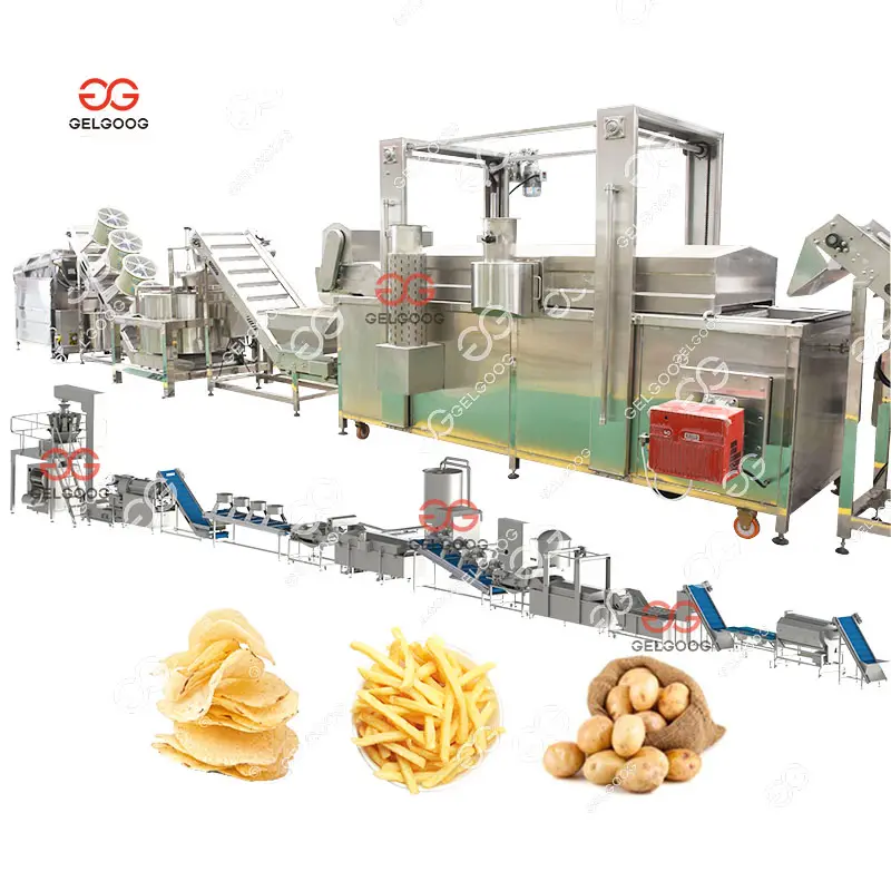 Commercial Potato Finger Make Machine Fully Automatic Spring Potato Chips Machine For Making Potato Fries