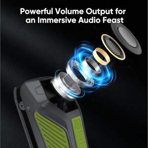 INGA Wearable for Speaker Mini Clip-on Portable Plastic Speaker <b>Light</b> Warning Lamp Built-in Mic Hands-Free Calling AirPlay - Product Image 3