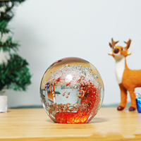 Boule de bulles d'art en verre Vente en gros Décoration de maison et de bureau Boule de vagues océaniques Cadeaux de collection Boule de cristal sur le thème de l'océan