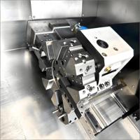 Centro de torneado-fresado CNC de bancada inclinada LC-X32SD, torno CNC de doble canal equipado con eje C y torreta motorizada