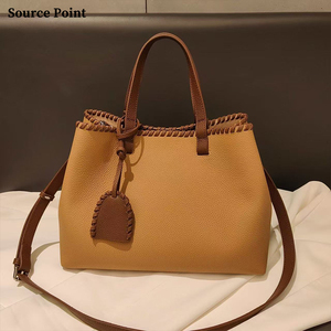 Trend Ürünler 2026 Lüks Bayan Hakiki Deri El Çantası Şık Kadın Tote Çantası Büyük Kapasiteli İç Cepli Çantalar - Product Image 2