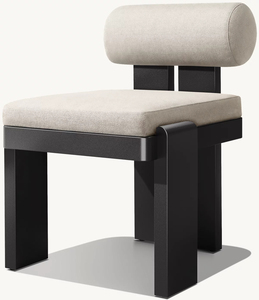 Ensemble de table et de chaises de salle à manger en aluminium moderne pour l'extérieur, résistant aux intempéries, pour jardin, cour, meubles d'extérieur - Product Image 2