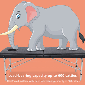 Foldable Multifunctional Massage <b>Bed</b> <b>Adjustable</b> Height, 600kg Load Capacity, PU Leather & Stainless Steel for Salon, Spa, Home - Product Image 5